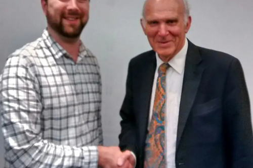 Local Liberal Democrat Staurt meets Vince Cable