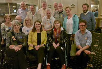 Plymouth Lib Dems with Jo Swinson at leadership hustings in Plymouth