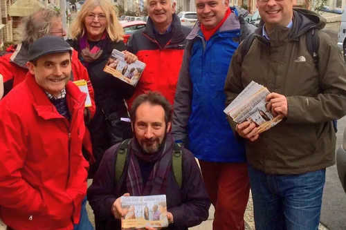 Plymouth Liberal Democrats delivering pro-European leaflets, December 2015