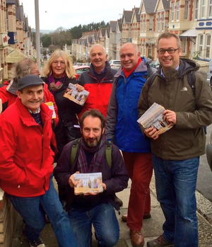 Plymouth Liberal Democrats delivering pro-European leaflets, December 2015